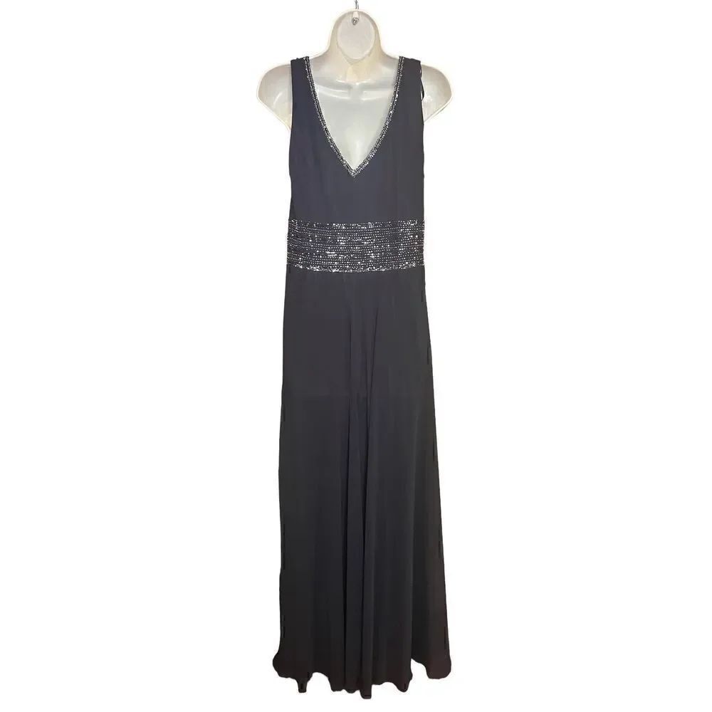 J Kara Women's Beaded Two Piece Jacket Dress in Black NWT Size 6 - Picture 5 of 8